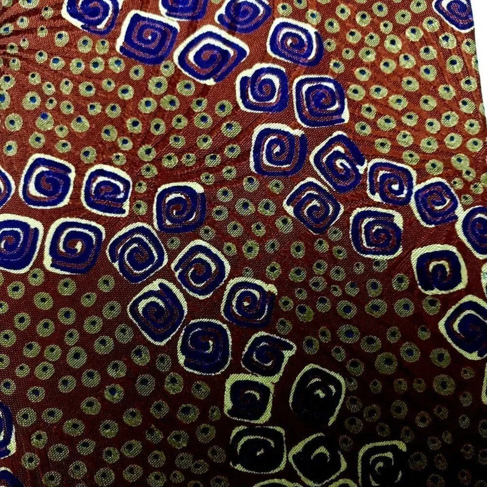 Christian Dior Monsieur‎ Silk Tie  Brown Print Abst